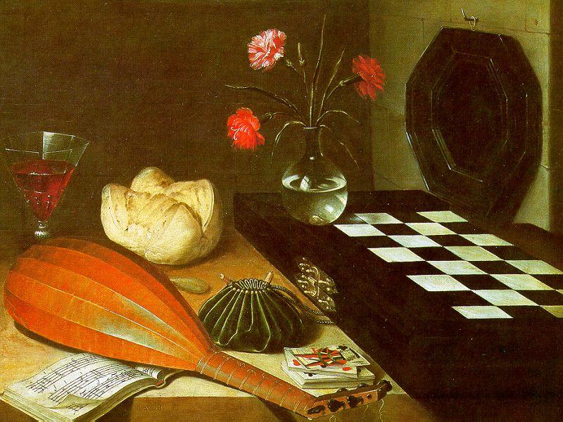  Lubin Baugin Still Life with Chessboard France oil painting art